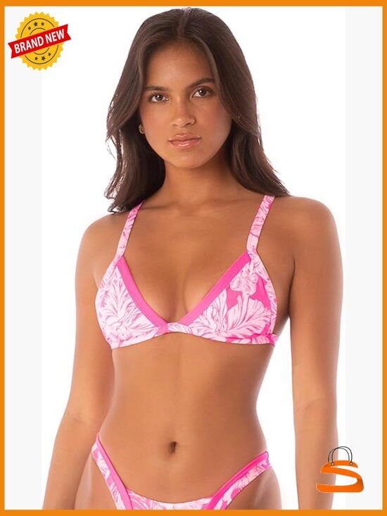 Other - Reversible Triangle Bikini Top, Adjustable Straps, Polyester Blend, Large